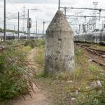 Guérite bétonnée allemande, gare de Caen.